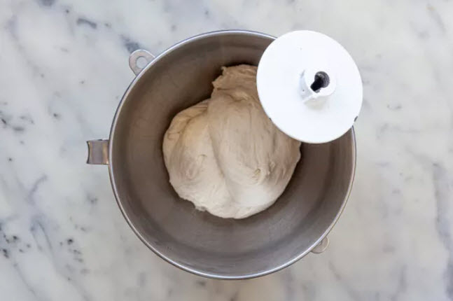 Step 2: Make and knead the pizza dough: